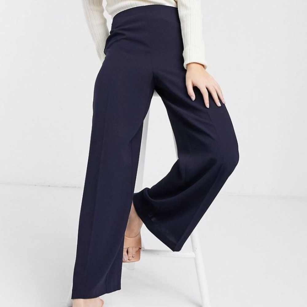 ASOS DESIGN High Waist Wide Leg Pants